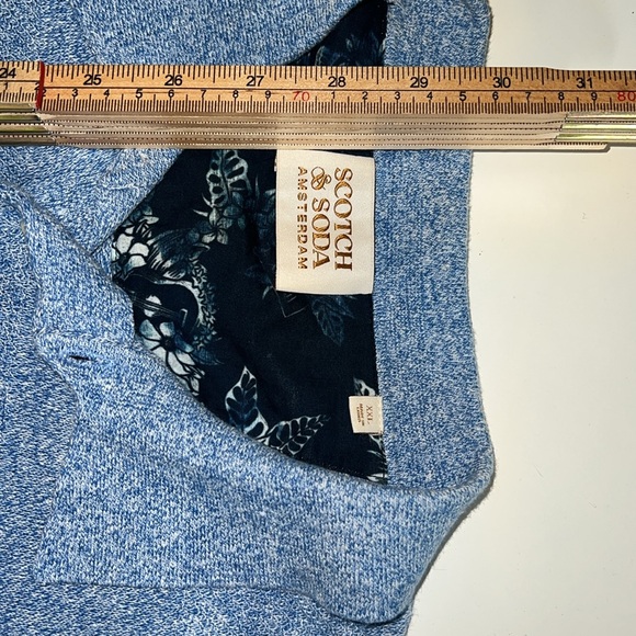 $188 Scotch & soda knit polo men’s XXL sky blue - Picture 7 of 13